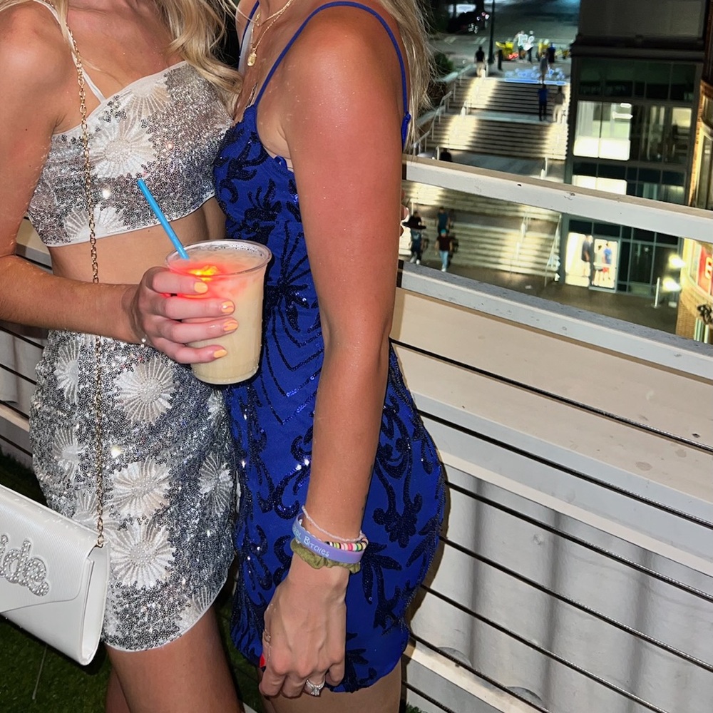 Blue Sequin Dress